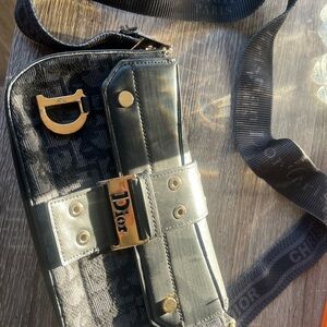 Dior Elegant Blue and Gold Purse